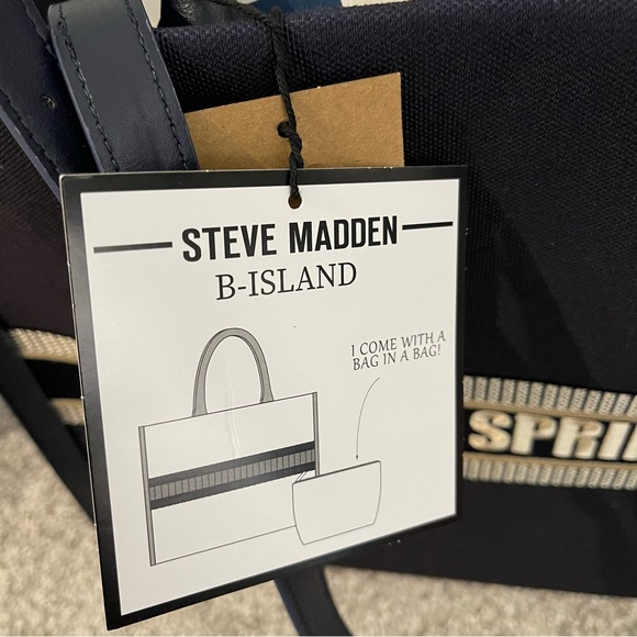 SM Tote Work Travel Bag in Palm Springs Navy Blue *VIRAL* - Picture 4 of 4